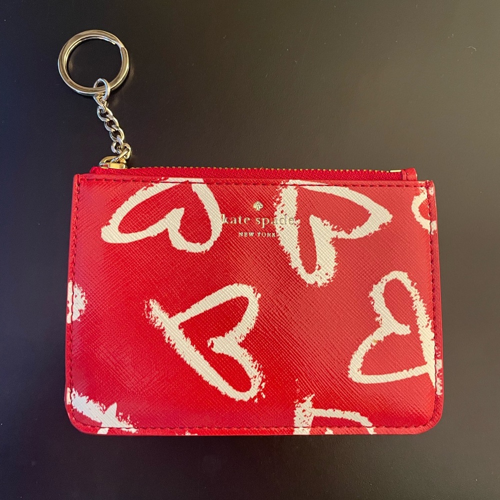 NWOT Kate Spade Small Keychain Lipstick Heart Wallet